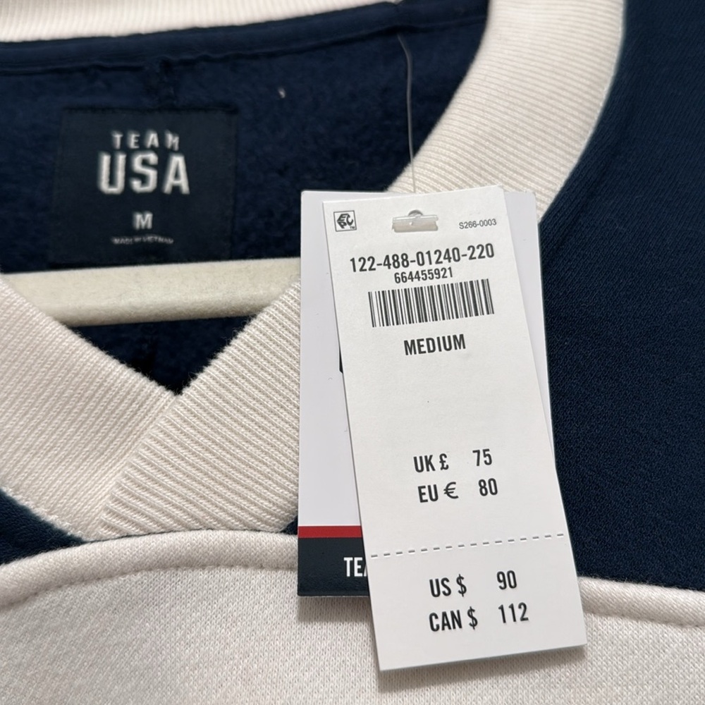 Menβs USA Olympic Hockey Jersey Sweatshirt - Picture 3 of 4